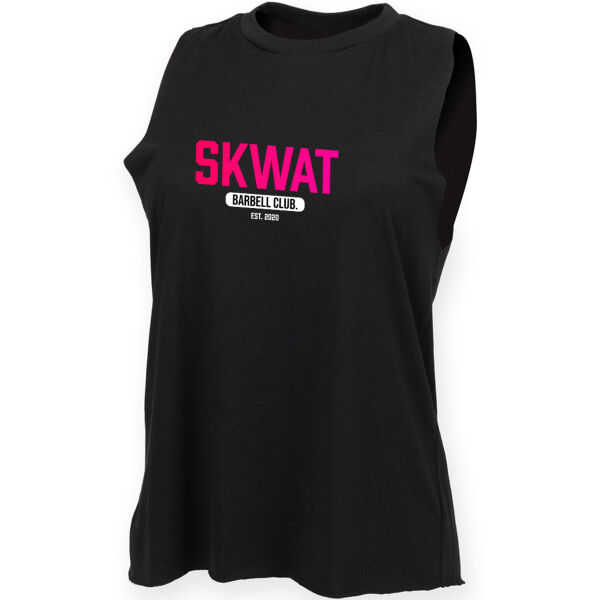Skwat  - Barbell 200 club Ladies High Neck Vest Thumbnail